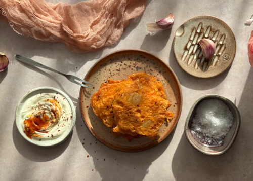 Pancakes with Mellow Vegan Kimchi