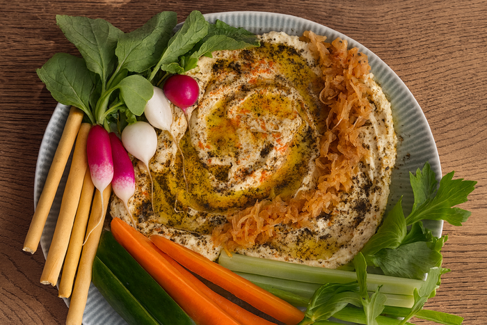 Hummus & Smoke & Spice Kraut Plate