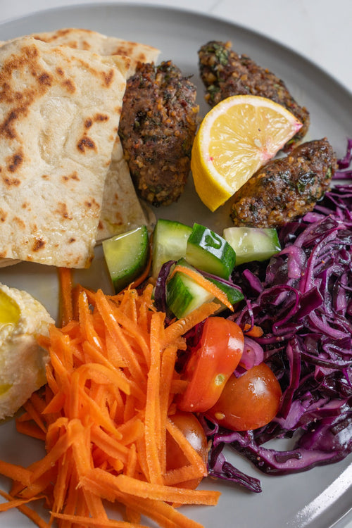 Lamb Kofte Flatbreads with Ezme & Clean Pink Kimchi Recipe