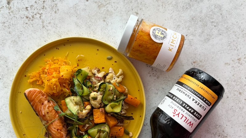Triple Probiotic Turmeric Bowl with Salmon