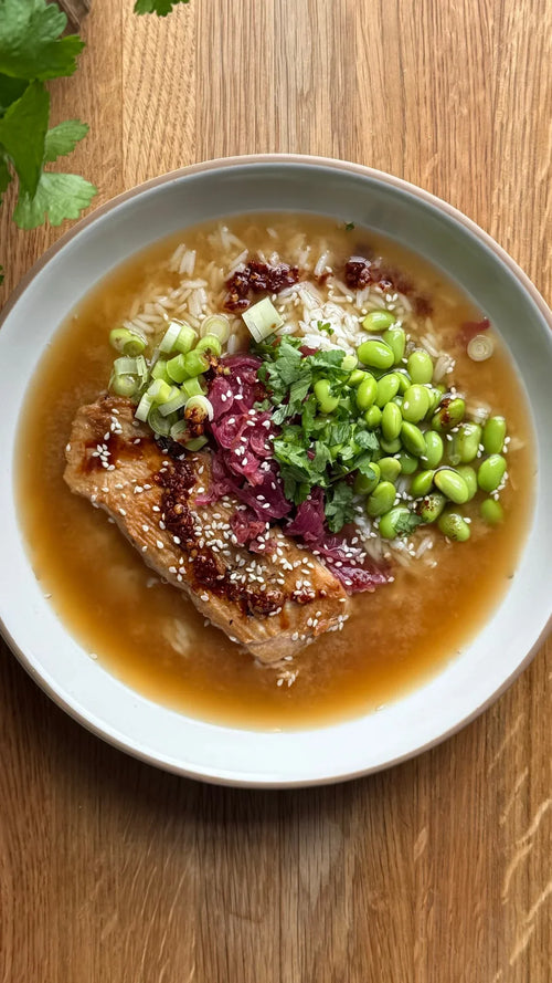 Miso Salmon Brothy Rice Bowl
