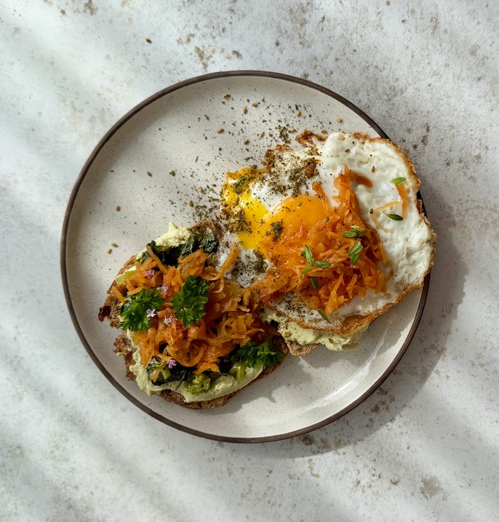 Ferment-Powered Eggs on Toast