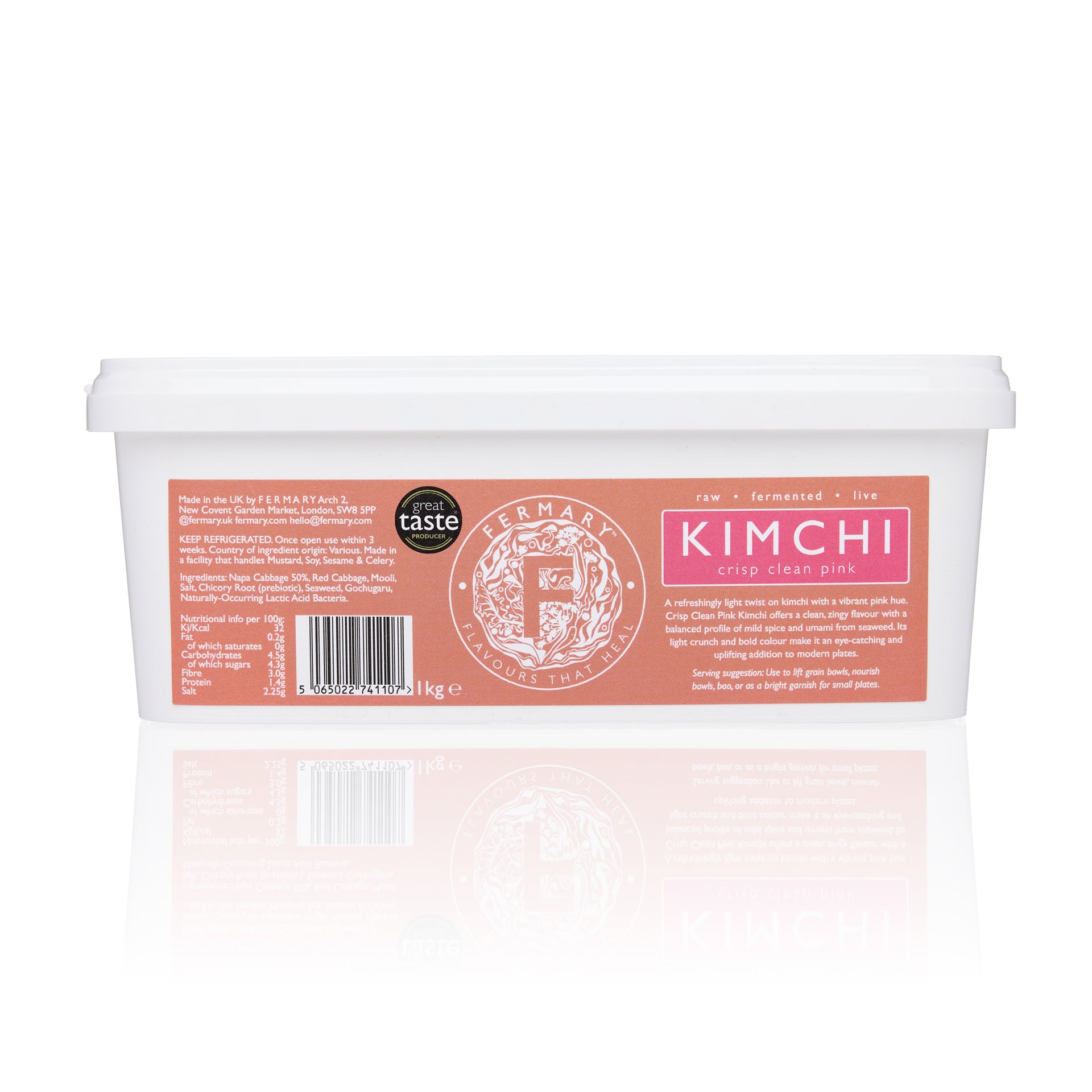 Crisp Clean Pink Kimchi 1kg Foodservice Tub